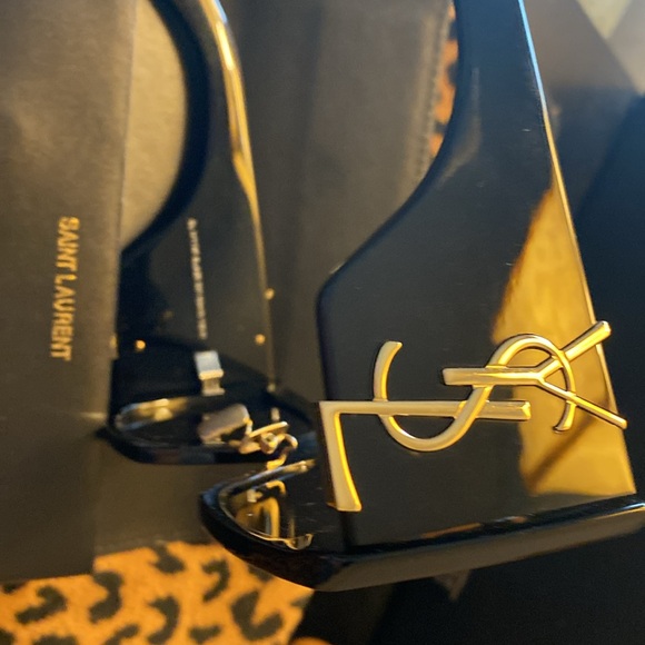 Saint Laurent SLM119F BLAZE 001 Black Oversized Cat Eye Women Sunglasses - Picture 10 of 17